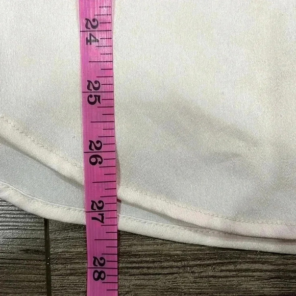 [S] BANANA REPUBLIC Dillon Shirt Pink Button Front Blouse  L/S bell tie sleeves - Picture 6 of 8